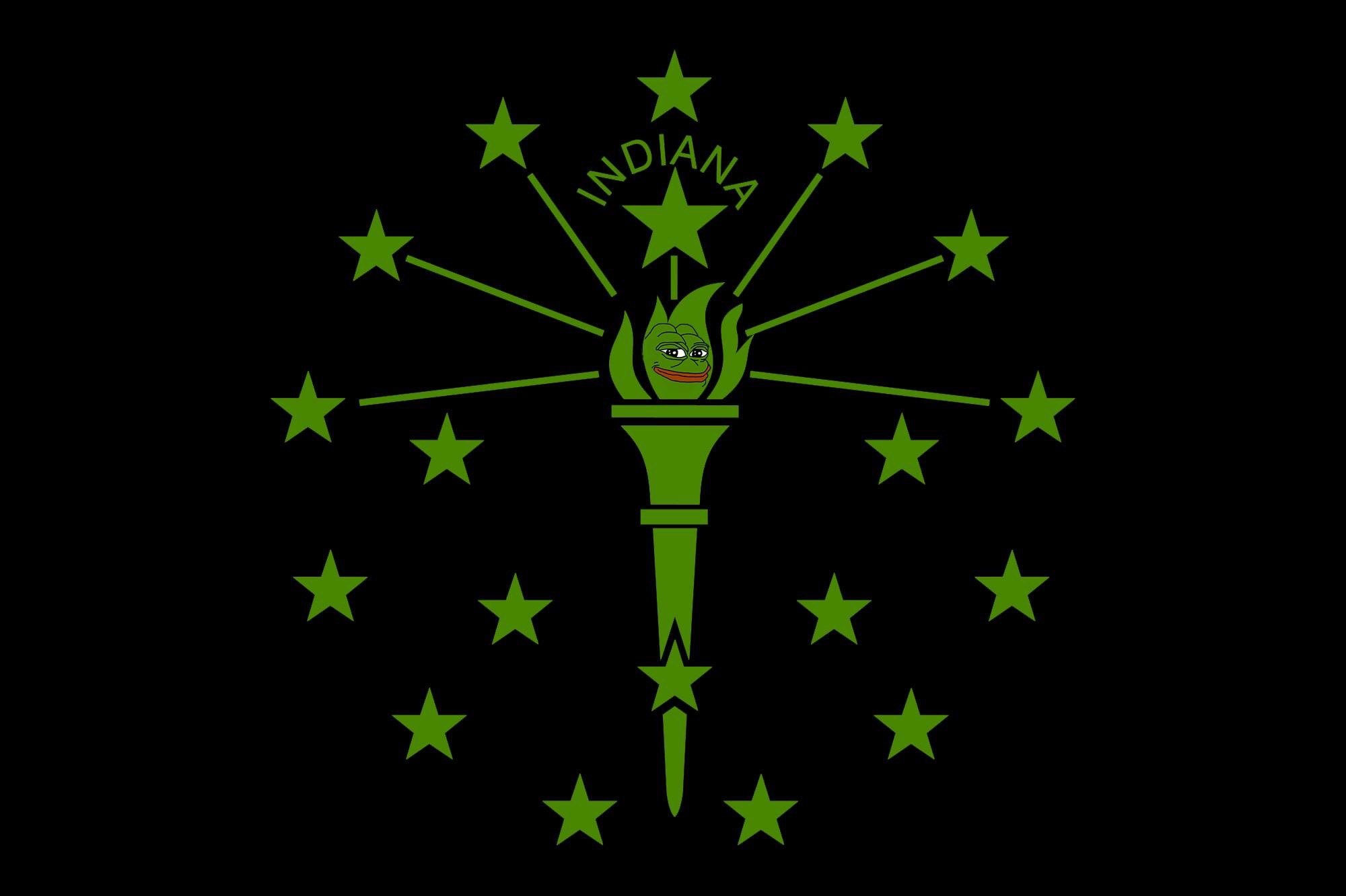 Pepe The Frog Indiana State Flag