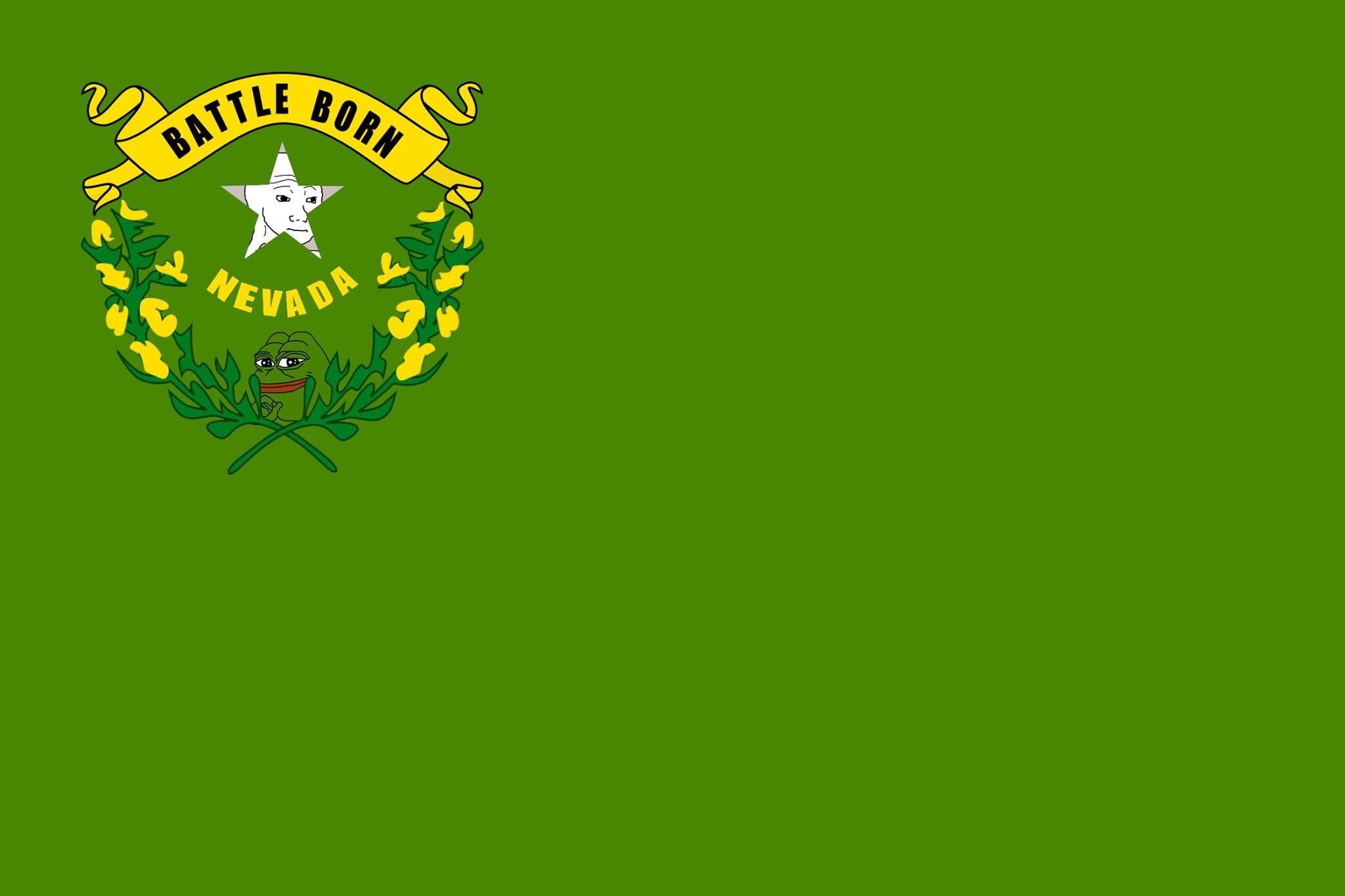 Pepe The Frog Nevada State Flag