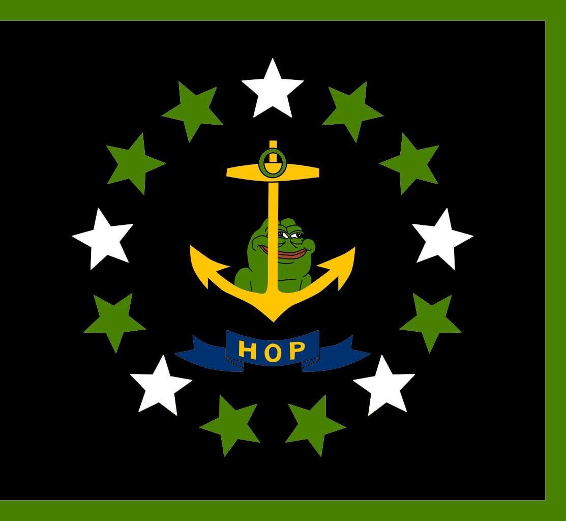 Pepe The Frog Rhode Island State Flag