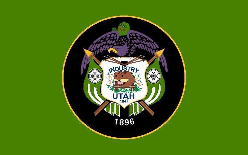 Pepe The Frog Utah State Flag