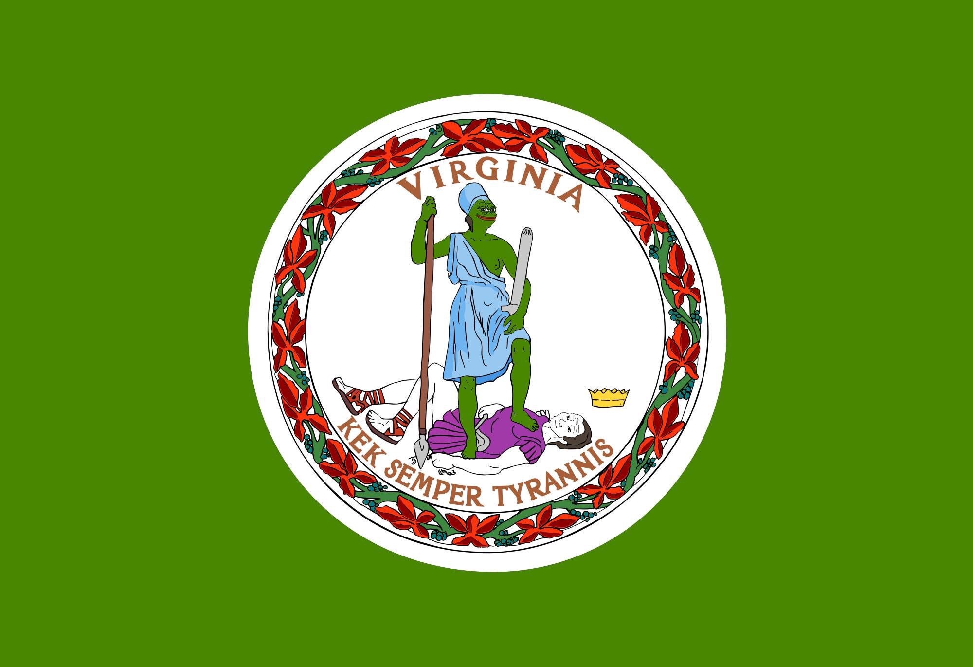 Pepe The Frog Virginia State Flag