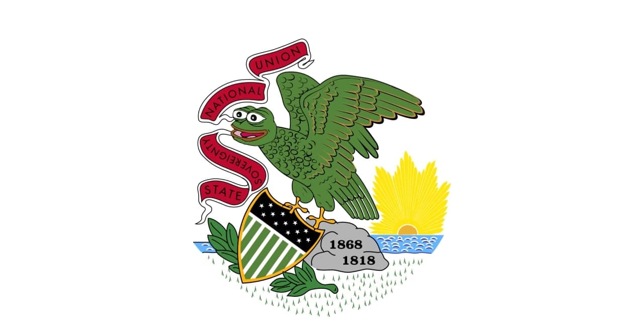 Pepe The Frog Illinois State Flag