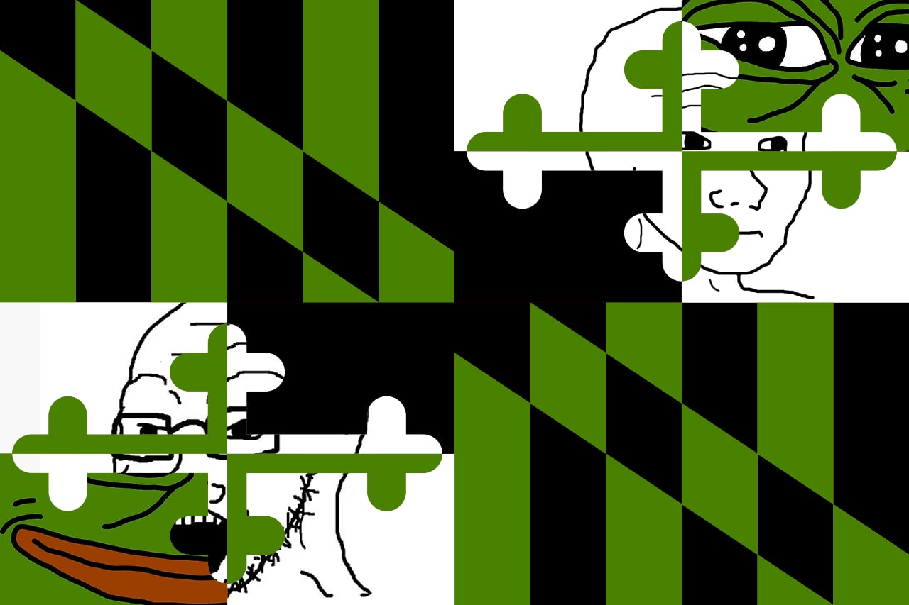Pepe The Frog Maryland State Flag