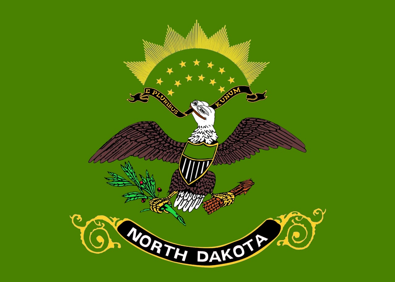 Pepe The Frog North Dakota State Flag