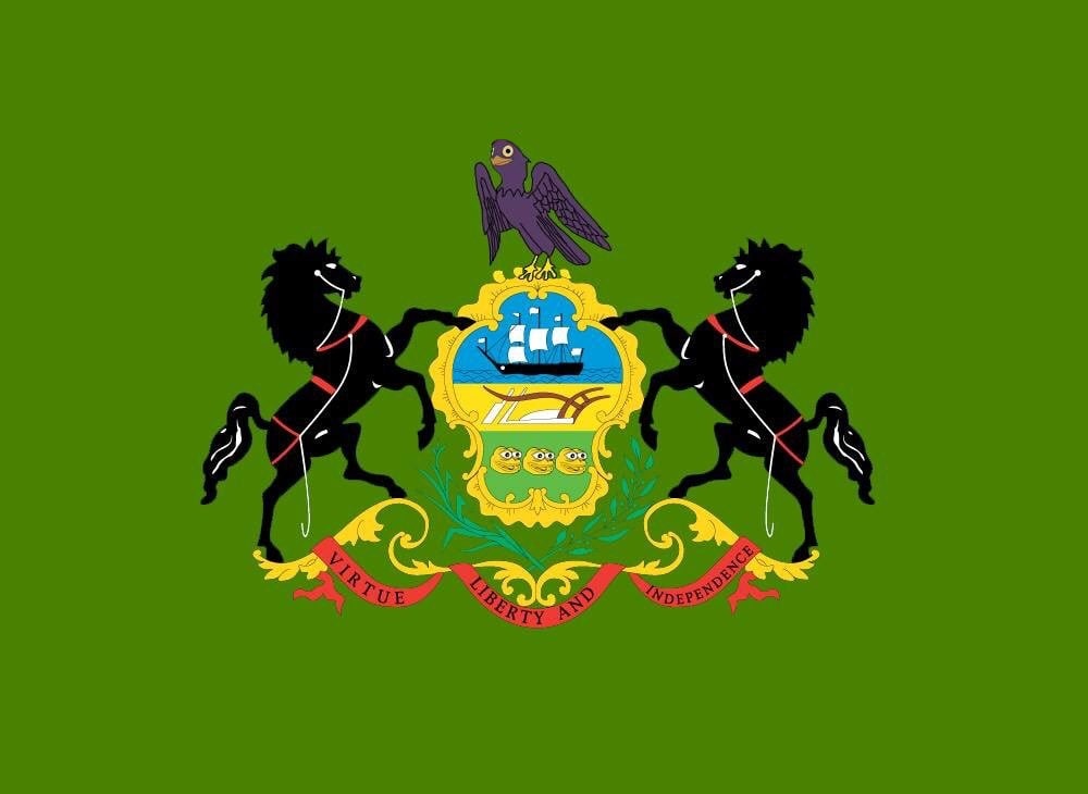 Pepe The Frog Pennsylvania State Flag