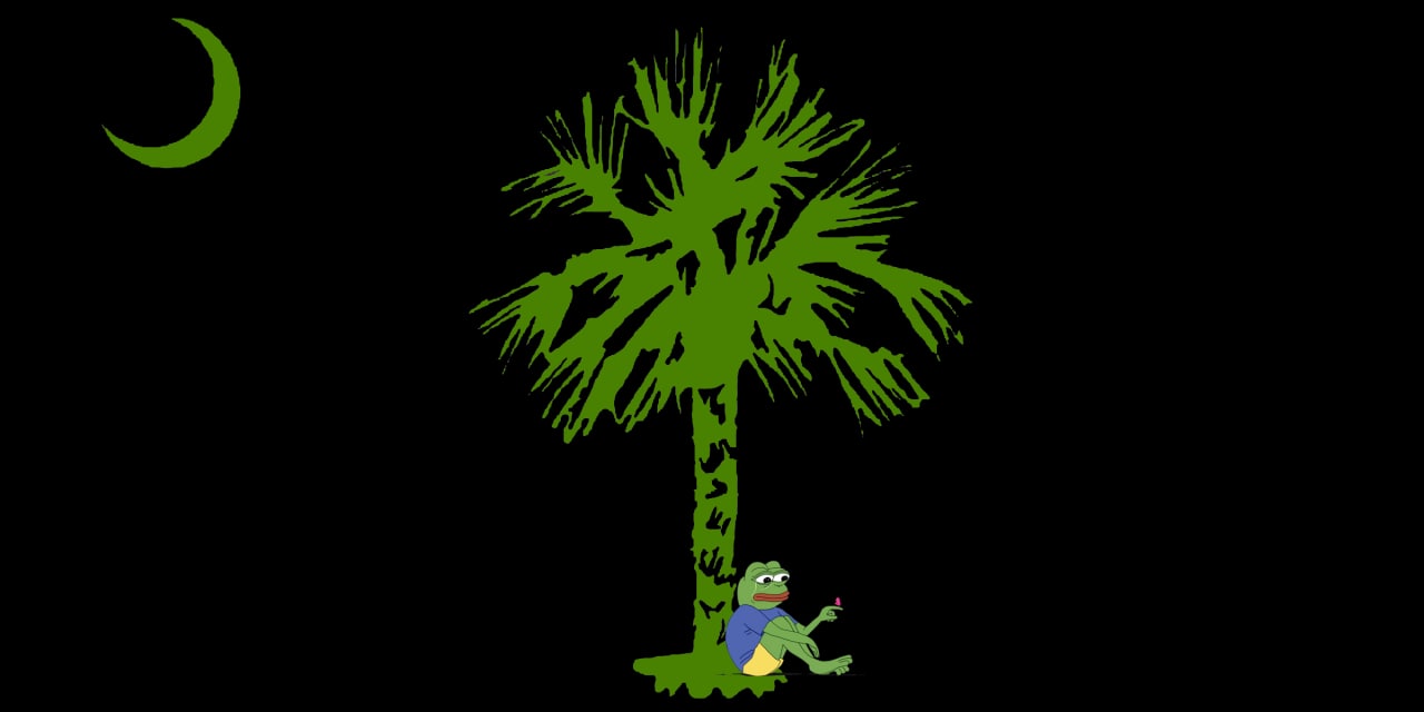 Pepe The Frog South Carolina State Flag