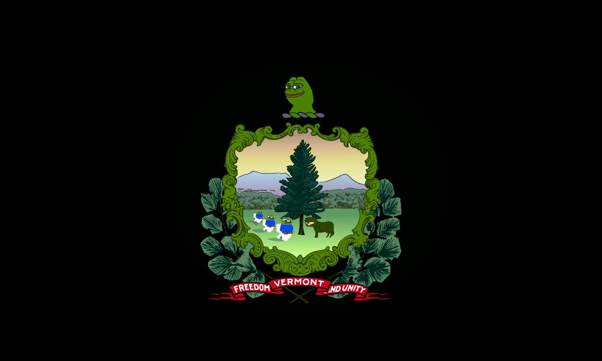 Pepe The Frog Vermont State Flag